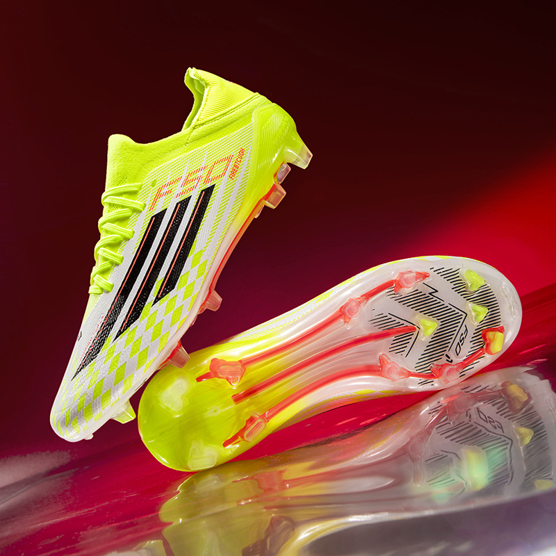 Cross-Border New Style Lace-Up Adult Tf Soccer Shoes for Men and Youth, Suitable for Artificial Grass, Non-Slip and Wear-Resistant
