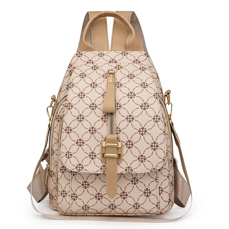 Mochila multiusos para mujer 2024 nueva moda salvaje para mujer mochila pequeña versión coreana de cuero suave mochila de viaje de gran capacidad