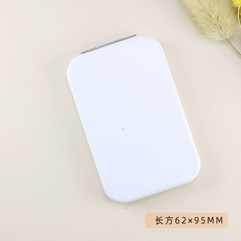 Polyurethane double-sided small handheld folding white mirror