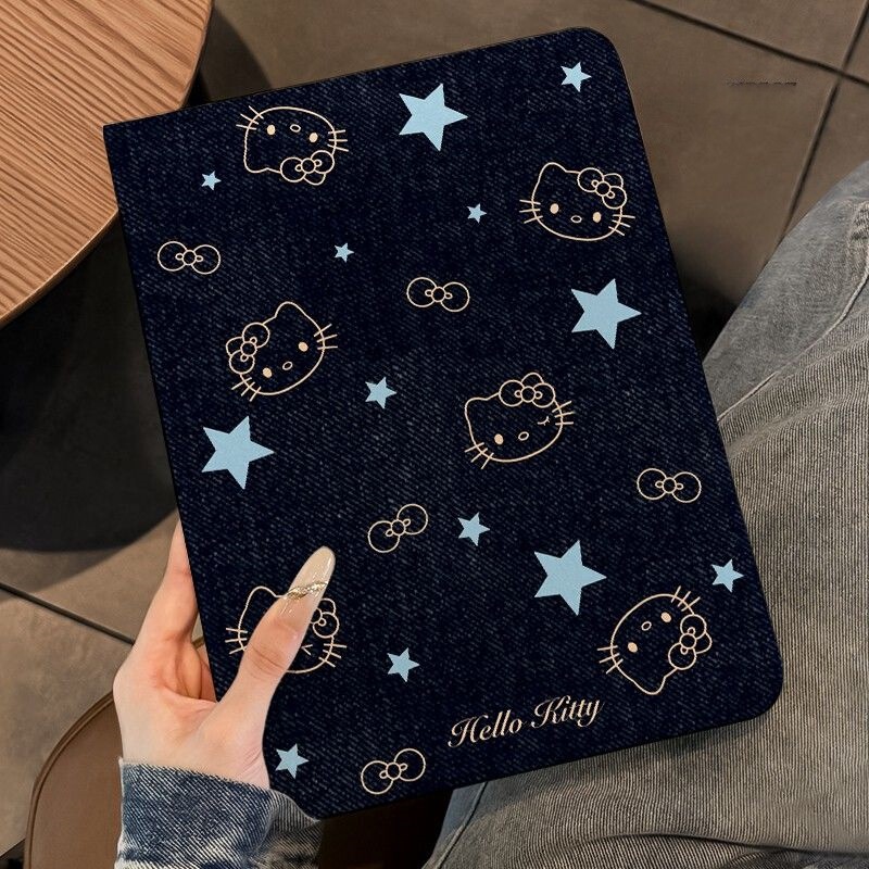 Denim KT cat book-style case suitable for Huawei Matepad 11.5 tablet, full protection pro 12.2inch Denim KT cat book-style case suitable for Huawei Matepad 11.5 tablet, full protection pro 12.2inch
