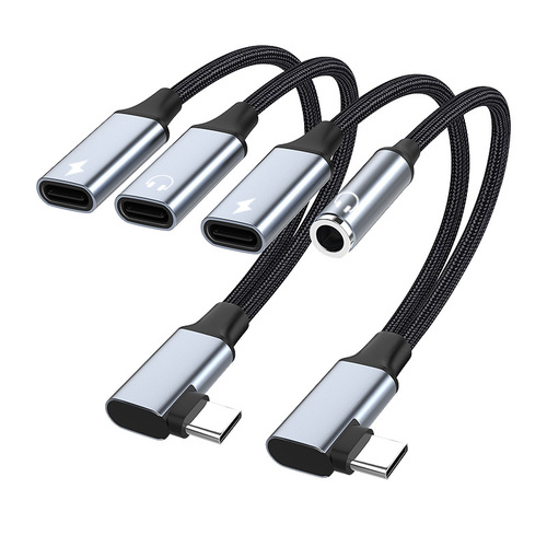 typec to 3.5mm headphone adapter fast charging two-in-one conversion DAC decoder for mobile phones and computers