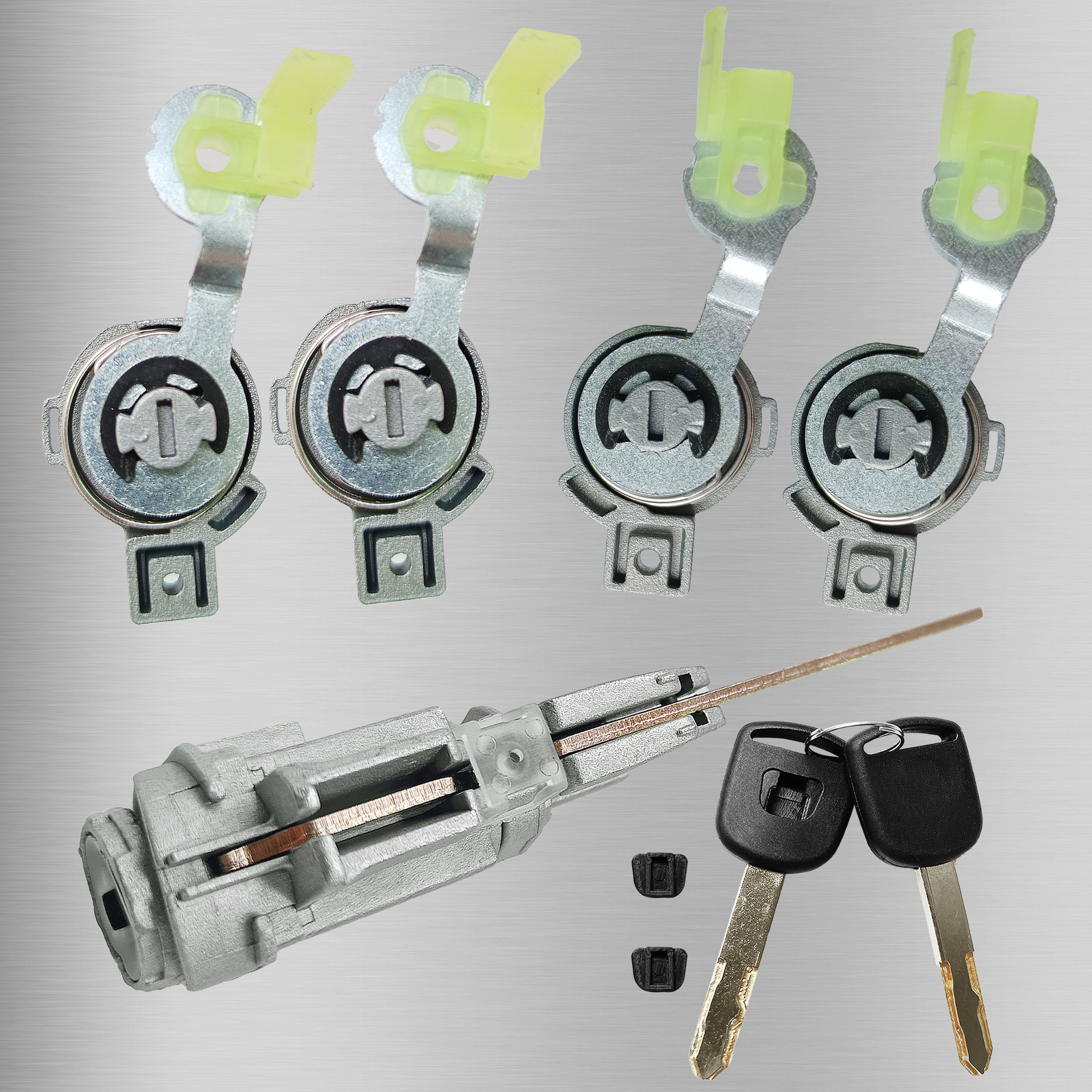 Transfronterizo aplicable a Honda CRV todo el cilindro de la cerradura CRV cerradura de la puerta izquierda y derecha 2 llaves cilindro de la cerradura de la puerta piezas automotrices