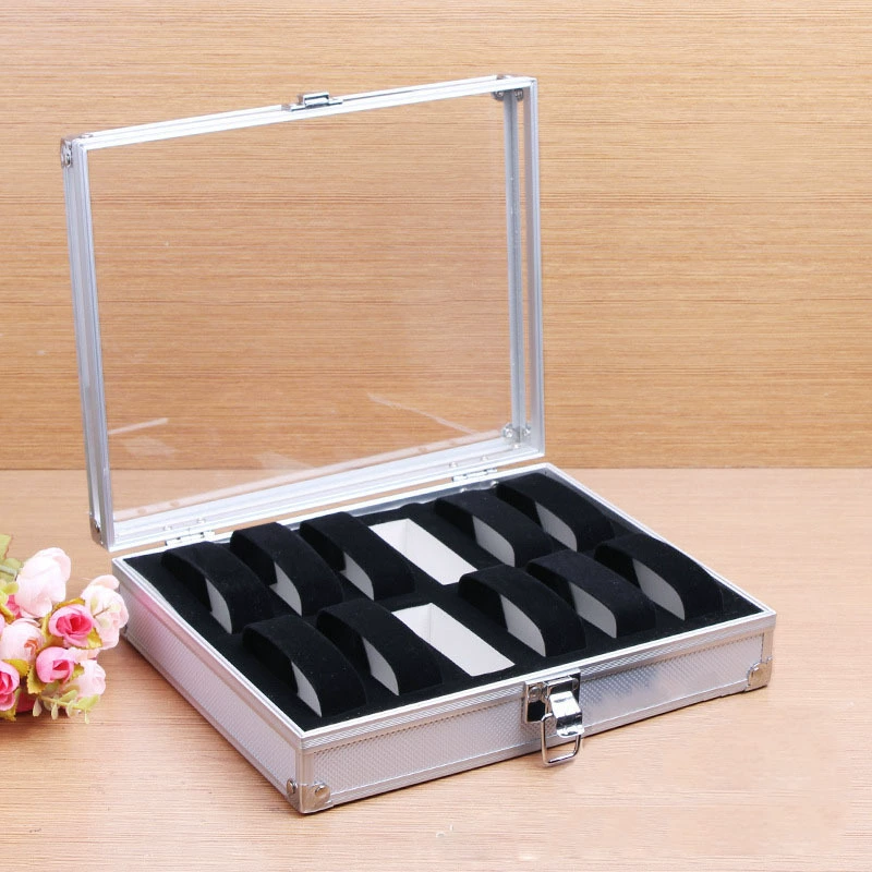 Оптовая продажа с завода: в наличии, футляр для 12 часов из алюминиевого сплава с замком, демонстрационный и хранительный кейс для часов