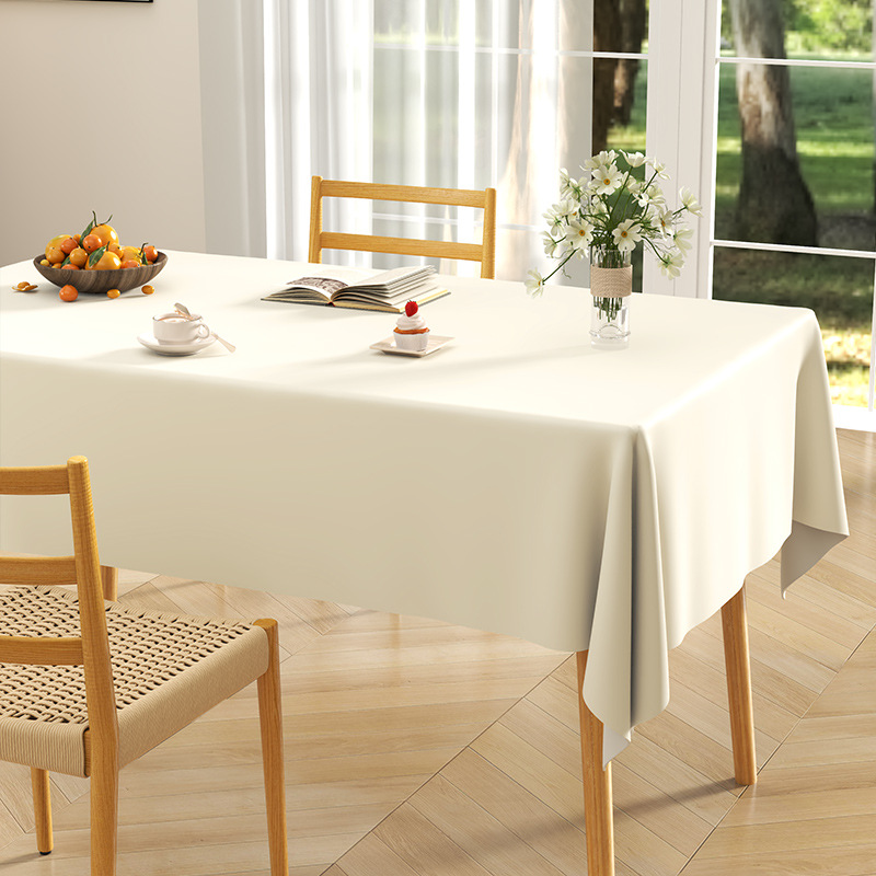 Mantel de color sólido de alta calidad, sin lavado, impermeable y a prueba de aceite, mesa de centro, mantel suave, mantel de piel de cordero, mantel rectangular