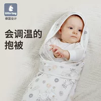 Маленькое одеяло с постоянной температурой для новорожденных, одеяло двойного назначения для новорожденных, утепленный спальный мешок из чистого хлопка на осень и зиму