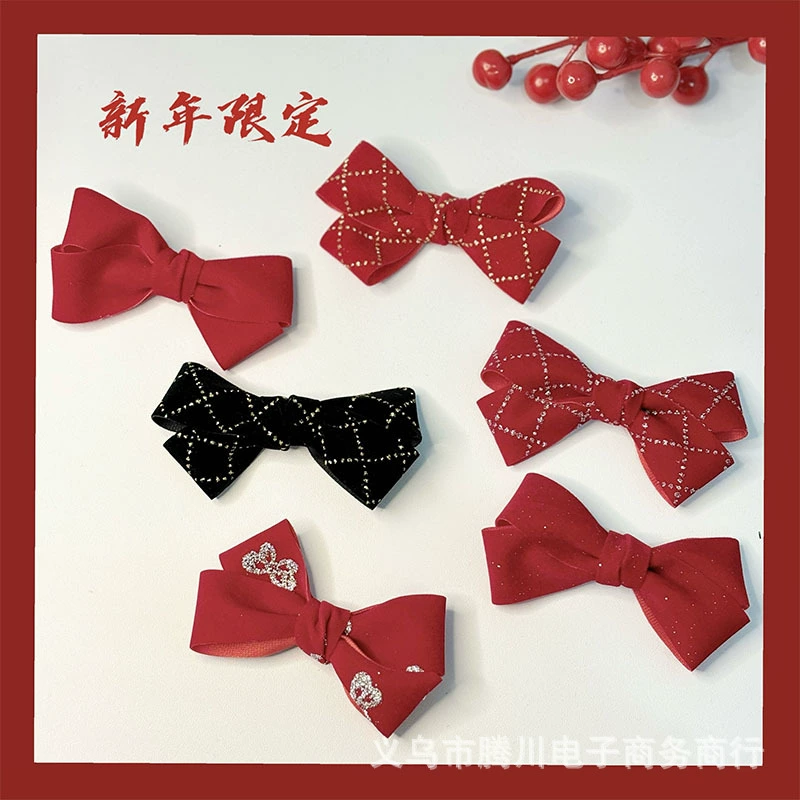 Новогодний праздничный фланелевый горячий серебряный лук ручной работы, аксессуары для волос, аксессуары DIY аксессуары