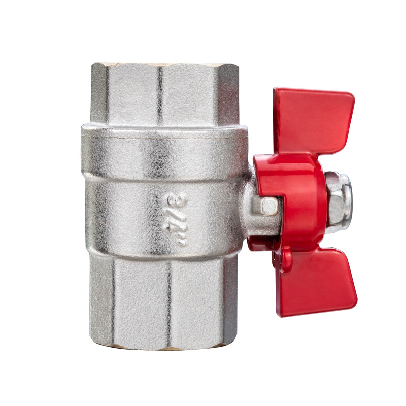 Tangke Valve DN15 Lever Dual Internal Male Brass Ball Valve 4/8 NPT Brass Threaded Two-Piece Brass Ball Valve