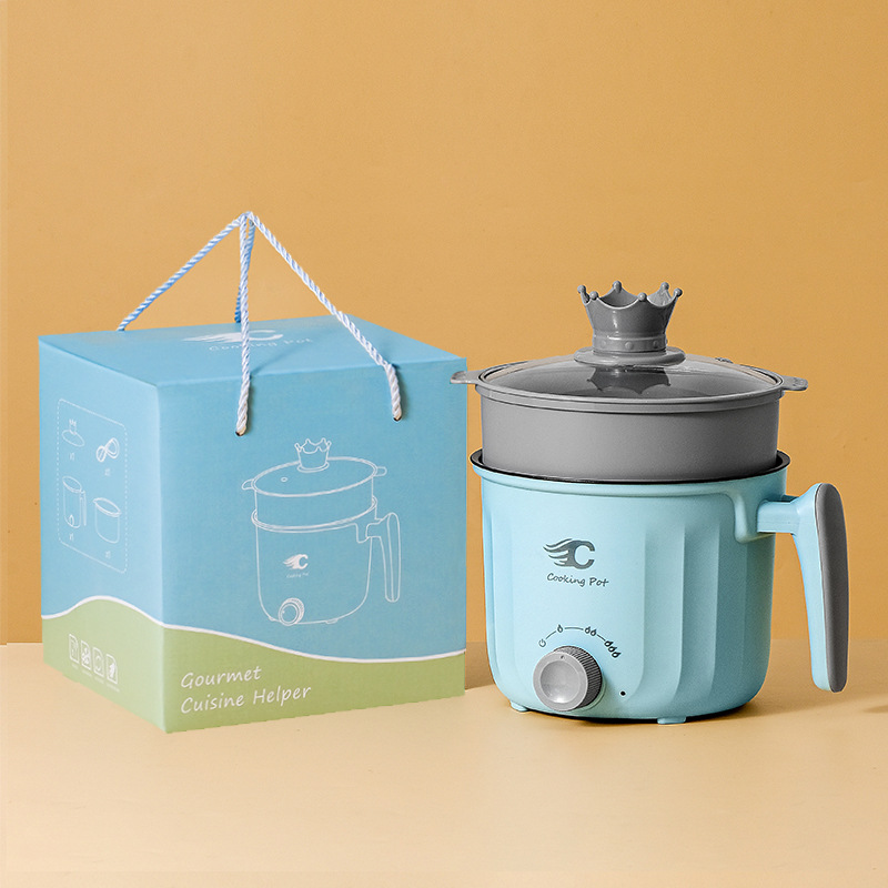 Электрическая кастрюля с антипригарным покрытием на 18 ручек + пароварка - подарочная коробка