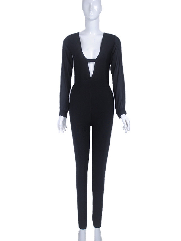 Ropa de Amazon ajustado transfronterizo de color sólido vestido vestido vestido de alta calidad vestido de mujer jumpsuit image 6