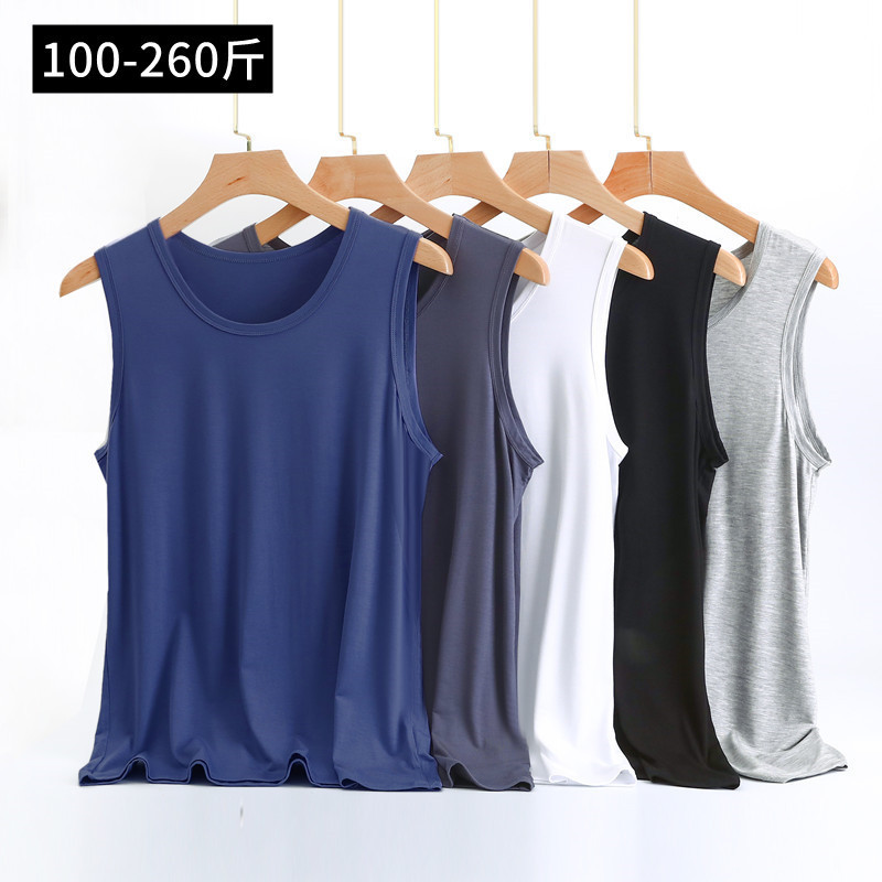 Modal Men's Vest Summer Loose Large Size Round Neck Bottoming Sleeveless T-Shirt 100kg Sports Waistcoat Thin Top Modal Men's Vest Summer Loose Large Size Round Neck Bottoming Sleeveless T-Shirt 100kg Sports Waistcoat Thin Top