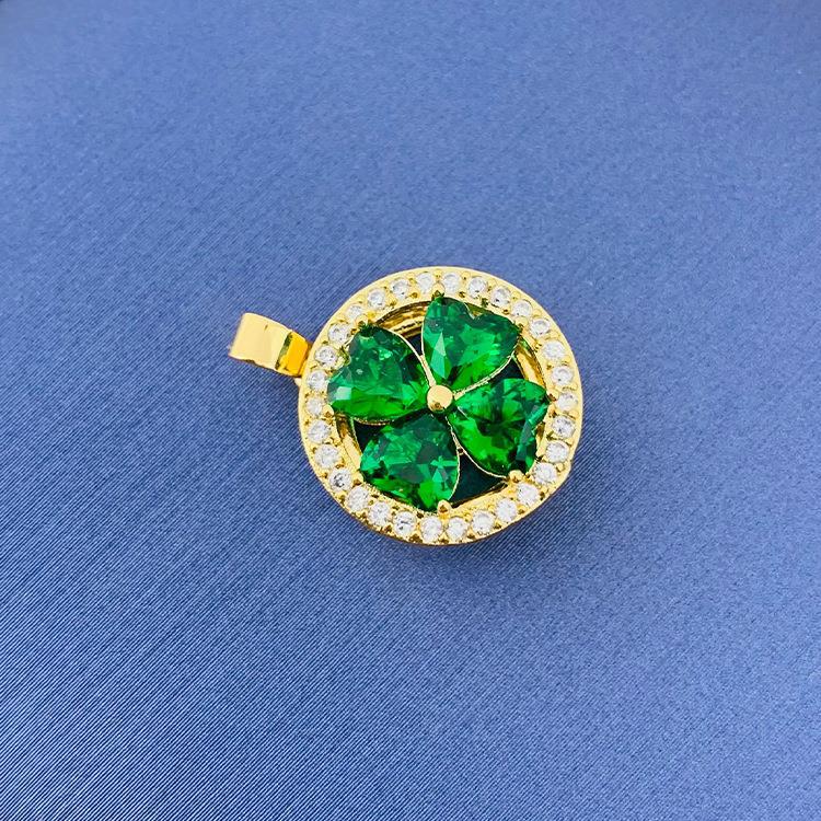 2022 nuevo trébol giratorio simple cien colgante fuente joyería fábrica al por mayor directa sin cadena