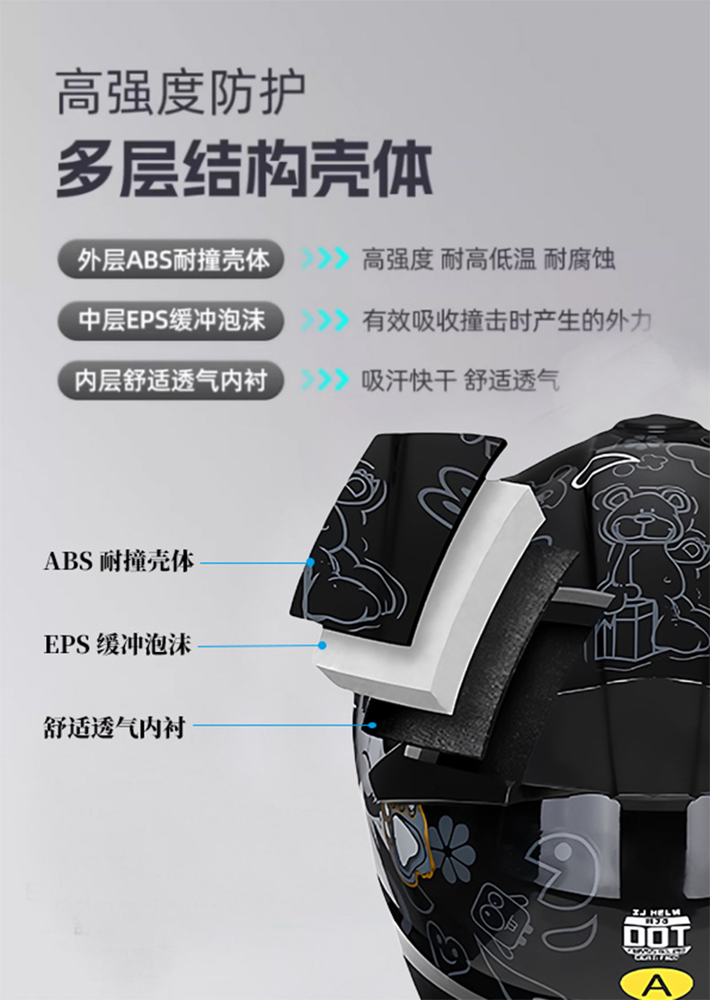 3C certified motorcycle open-face helmet for men, all-season universal electric vehicle helmet with built-in Bluetooth slot, safety helmet