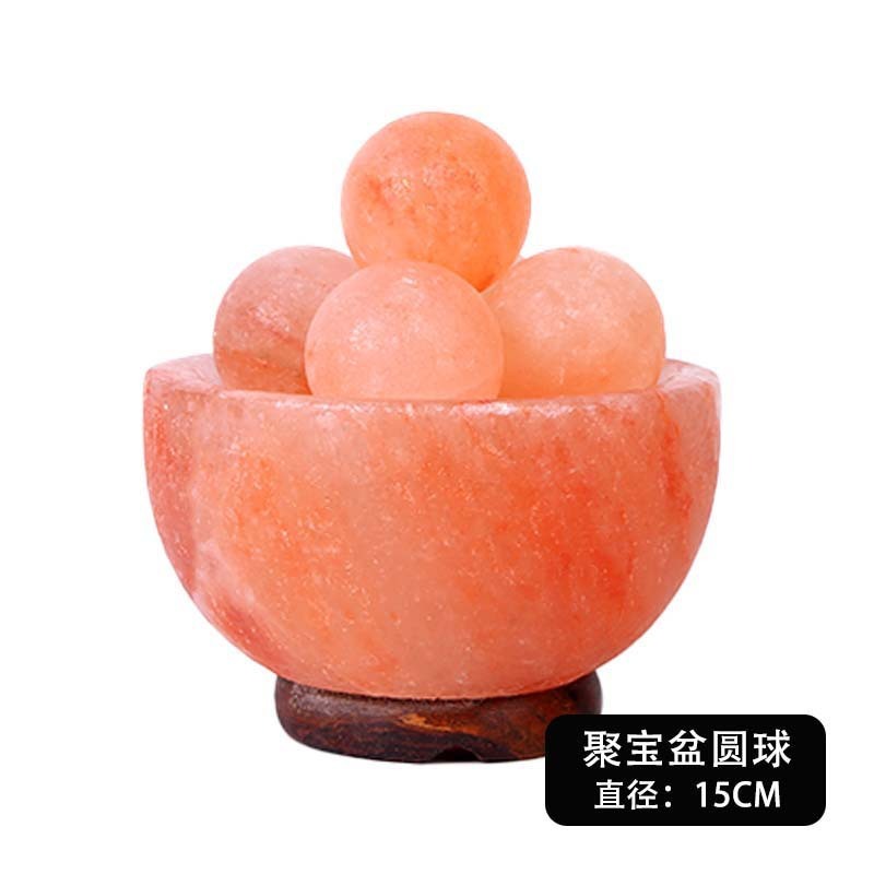 造型盐灯葫芦聚宝盆球形元宝 水晶喜马拉雅盐灯 净宅负离子灯|undefined