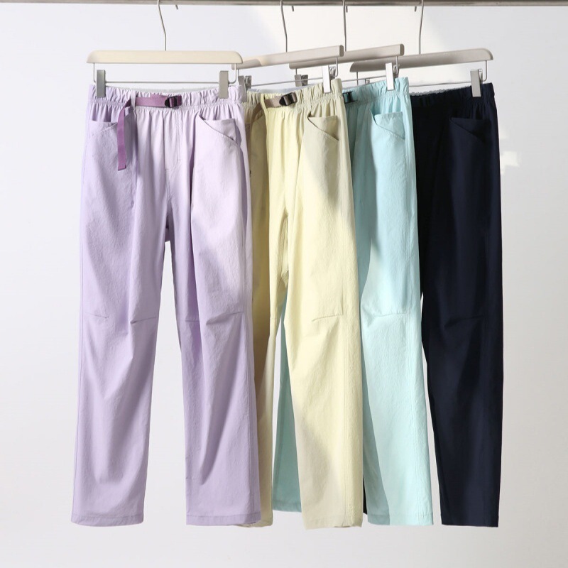 【Ice-Feel Workwear Pants】Couple's Mountain-Style Textured Versatile Straight-Leg Paratrooper Cream-Colored Women's Casual Pants with Belt 【Ice-Feel Workwear Pants】Couple's Mountain-Style Textured Versatile Straight-Leg Paratrooper Cream-Colored Women's Casual Pants with Belt