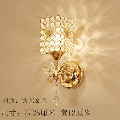 Nuevo moderno minimalista dormitorio lámpara de noche protección ocular lámpara de pared de cristal salón estudio corredor pasillo escalera lámpara