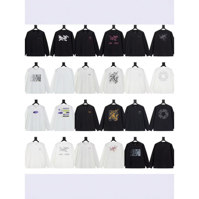 Cross-border foreign trade 26ss high-end version Bird House print autumn and winter popular couple's round-neck long-sleeve T-shirt Cross-border foreign trade 26ss high-end version Bird House print autumn and winter popular couple's round-neck long-sleeve T-shirt