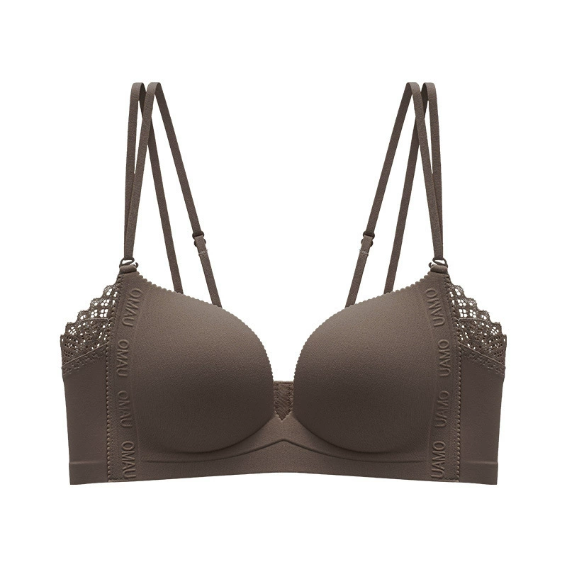 Glossy underwear, supporting set, sexy wireless bra