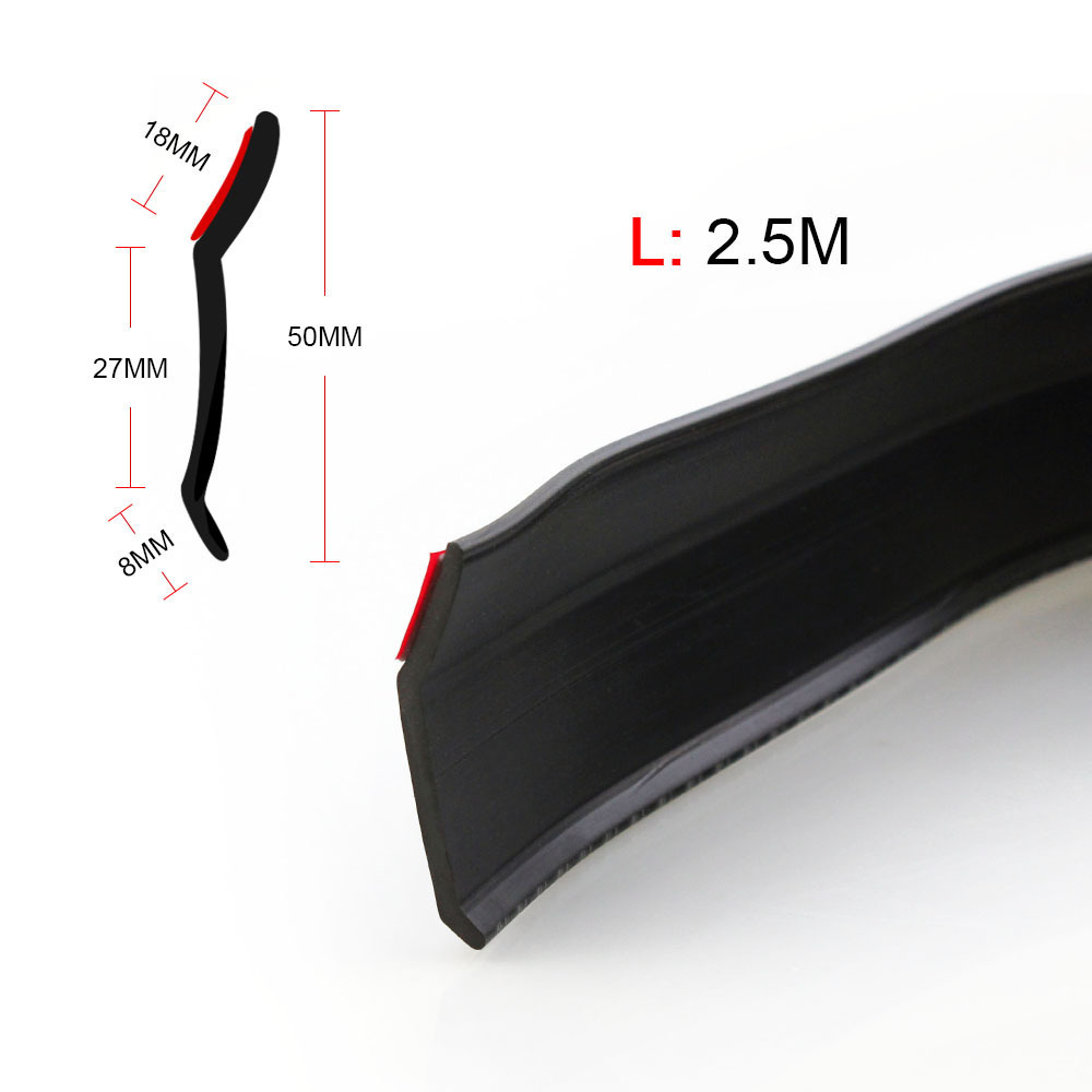 Car small surround modification universal anti-collision rubber strip bumper front lip side skirt anti-scratch strip sports surround modification