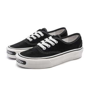 KaaiBook high street classic open mouth smile retro skateboard shoes lovers velvet simple low-top thick bottom vulcanized skate shoes