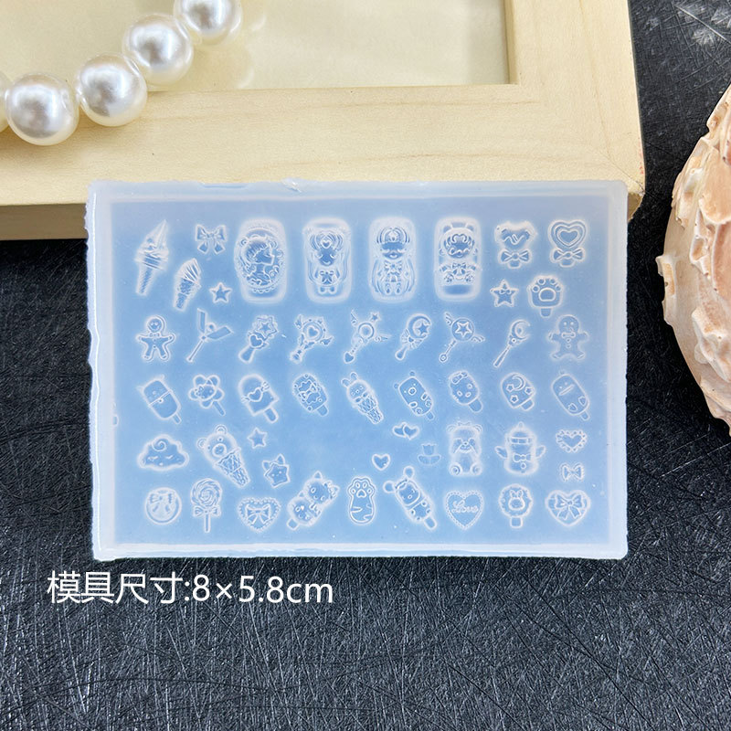 卡通微缩甜品园水果乐园DIY果汁杯美甲装饰高透模具DIY雕花胶模|undefined