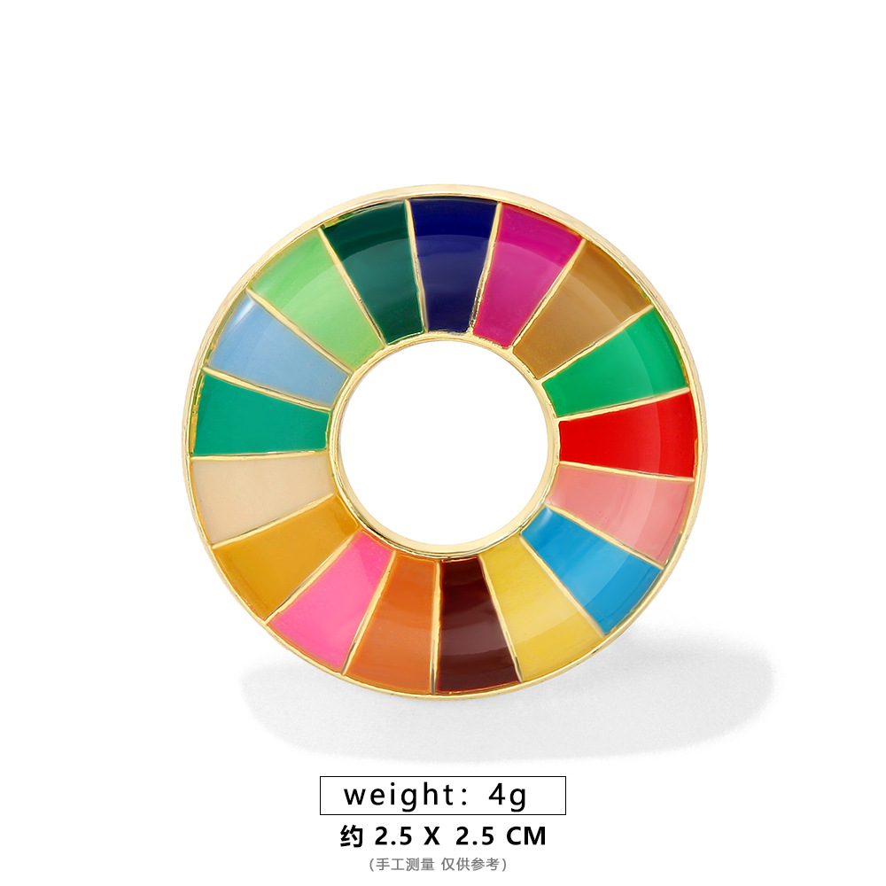 国連持続可能な開発勲章ブローチメタルピンカラフルなオイルドロップエナメルバッジ記念バッジ在庫あり