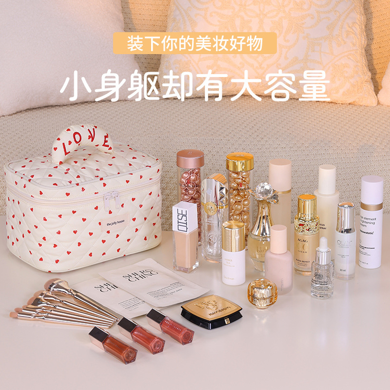 Nueva bolsa de cosméticos Sweetheart portátil de gran capacidad multifuncional de alta calidad bolsa de lavado de viaje bolsa de almacenamiento de cosméticos