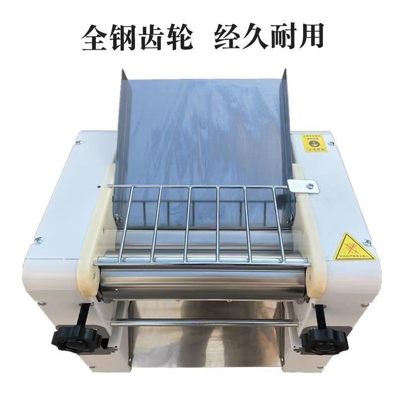 Máquina de prensado de fideos de acero inoxidable comercial de escritorio, máquina de laminación y amasadora automática, máquina de prensado de fideos eléctrica de amasado de escritorio tipo 300