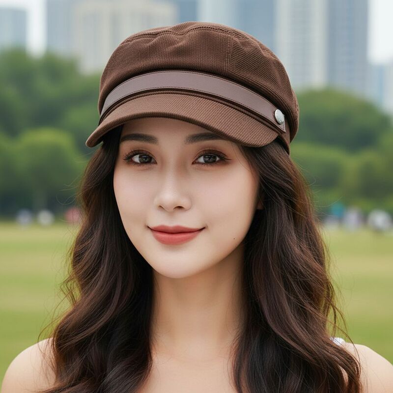 2025秋冬新款灯芯绒盆帽多戴女款帽子休闲百搭出门显脸小文艺|undefined
