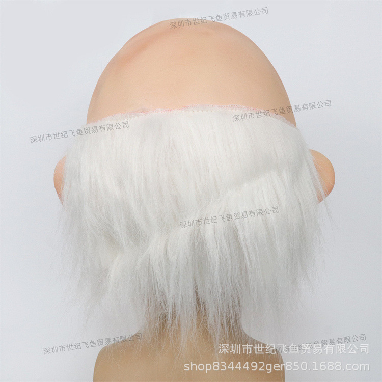 Nueva máscara de Halloween transfronteriza para los ancianos sombrero Mascarada Barba Blanca cara viejo abuelo látex