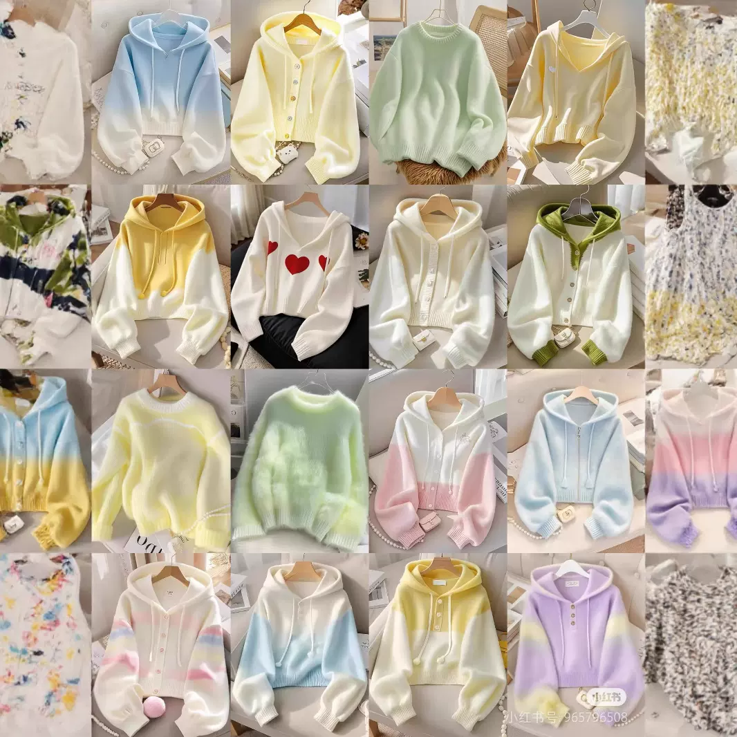 十三行秋冬装新款清新甜美糖果系卫衣韩版外套品牌女装批发货源