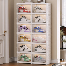 免安装折叠式鞋柜透明加固鞋盒球鞋塑料盒门口鞋子收纳家用防尘