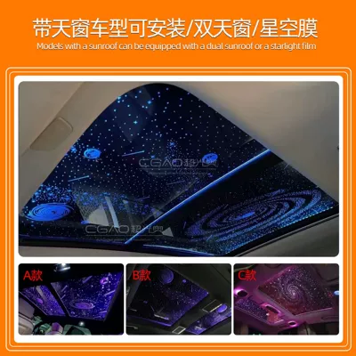 Geely ambient lighting: Xingrui, Xingyue Panel (Dashboard) işıqlandırması - dual-sunroofsstarry-sky-film