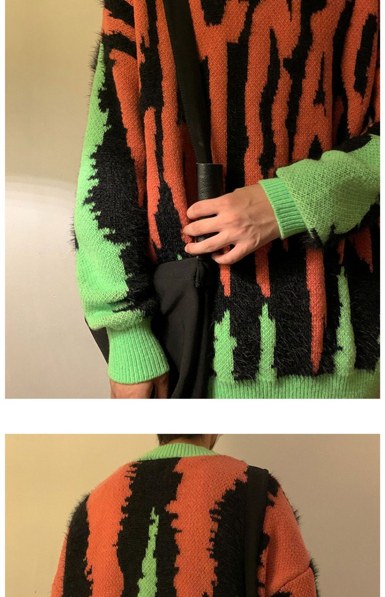 Splice Knit Sweater 11