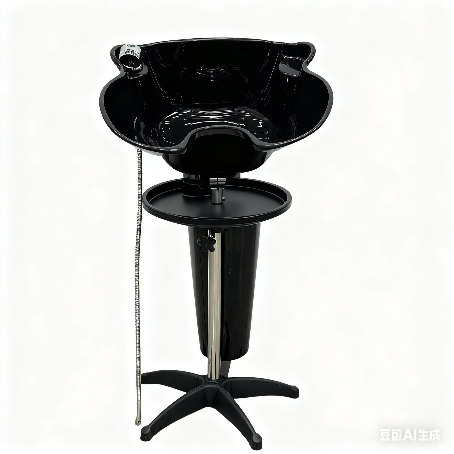 lavabo vertical portátil móvil lavabo de salón de cabello elevable lavabo de salón con boquilla de pulverización y cubo de agua