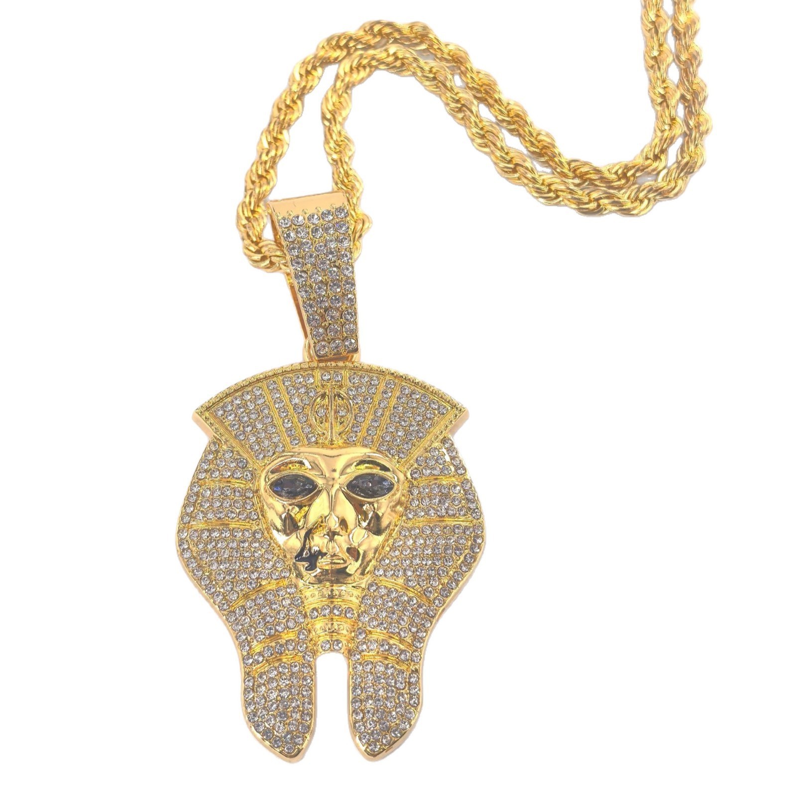 Europa y los Estados Unidos creativos hip hop diamantes retrato colgante avatar modelado exagerado moda hip hop accesorios clavículas al por mayor