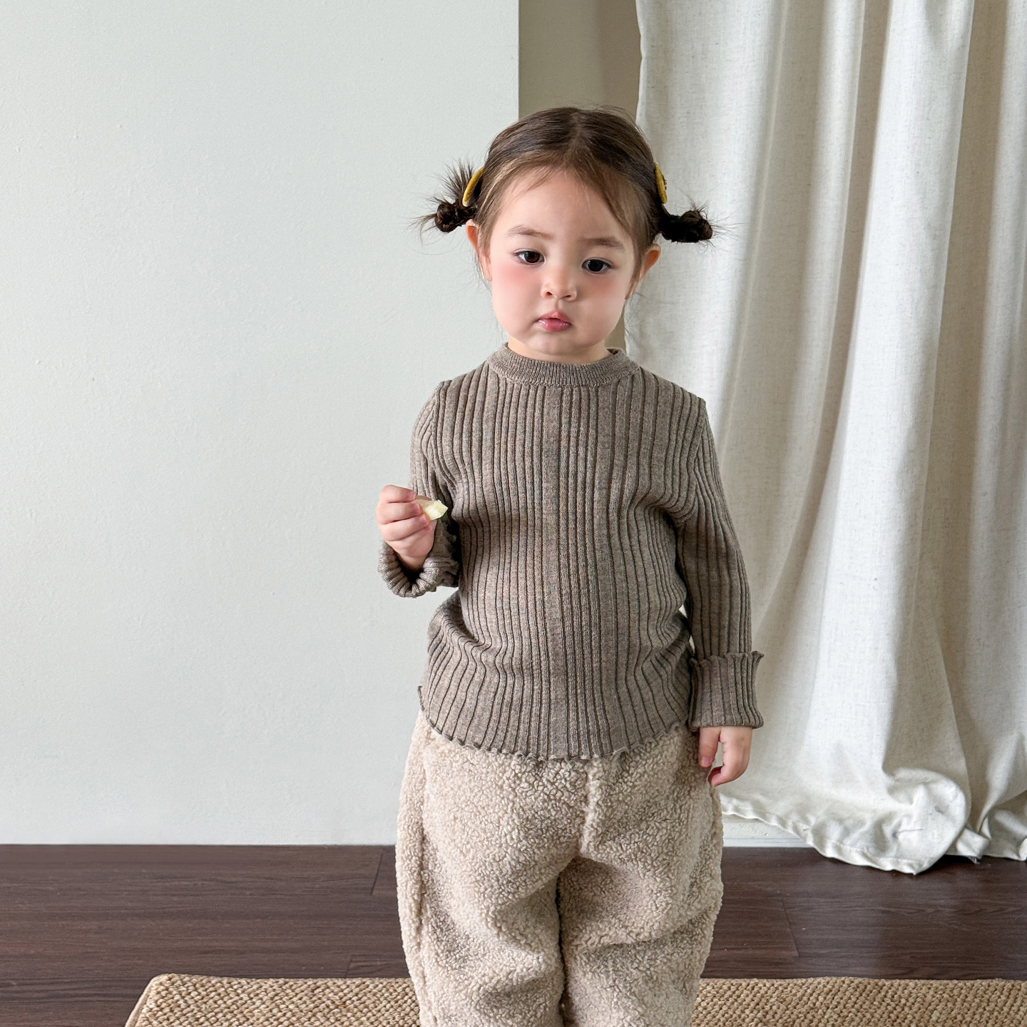 Striped lace sweater