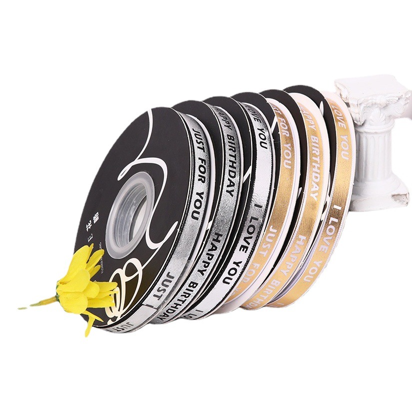 Día de San Valentín carta estampada cinta al por mayor pastel de cumpleaños horneado cinta de regalo de Año Nuevo caja de embalaje decoración cinta