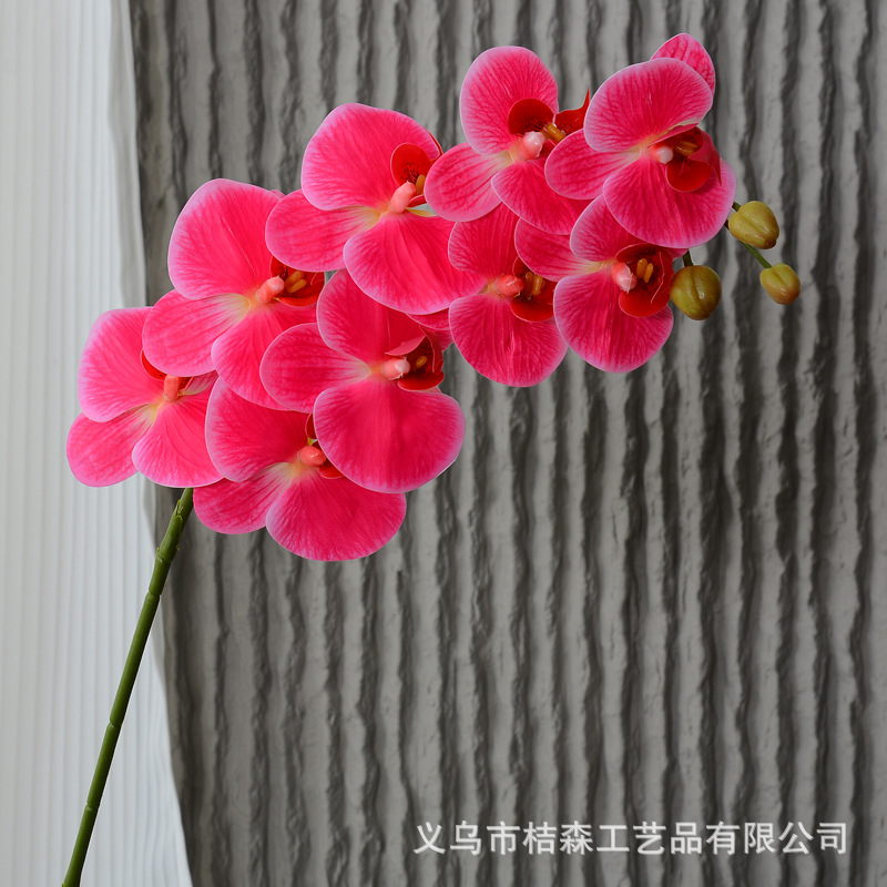 Flores de alta calidad 9 cabezas 7 cabezas 5 cabezas orquídeas mariposa sensación realista tela de seda de película flores falsas decoración de boda nórdica