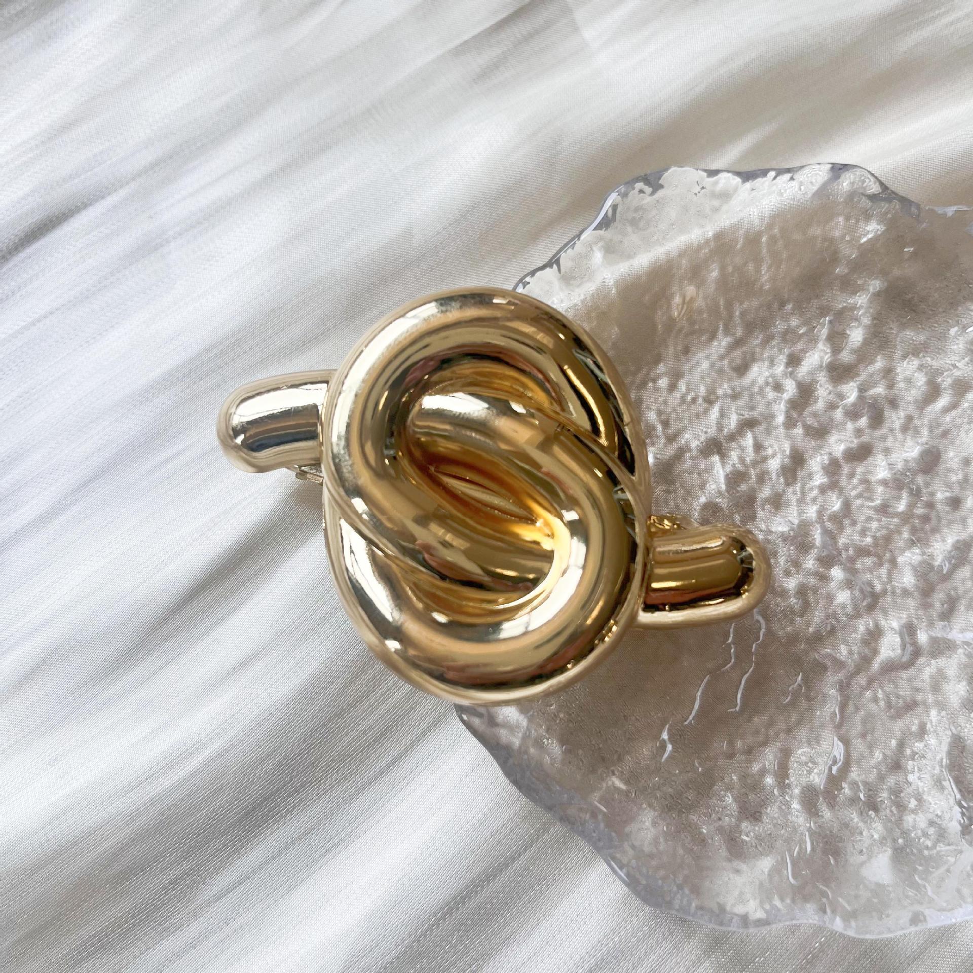 Alloy Material Women's Simple Style Solid Color Alloy Hair Tie
