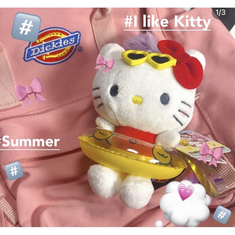 水泳リング黒革ハローキティペンダントかわいいスクールバッグバッグ人形人形小物ぬいぐるみガールフレンド用|undefined