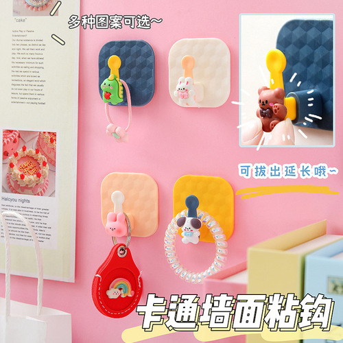 Wall hooks, multi-functional punch-free wall adhesive hooks, key hangers behind student dormitory bedroom doors, coat hooks