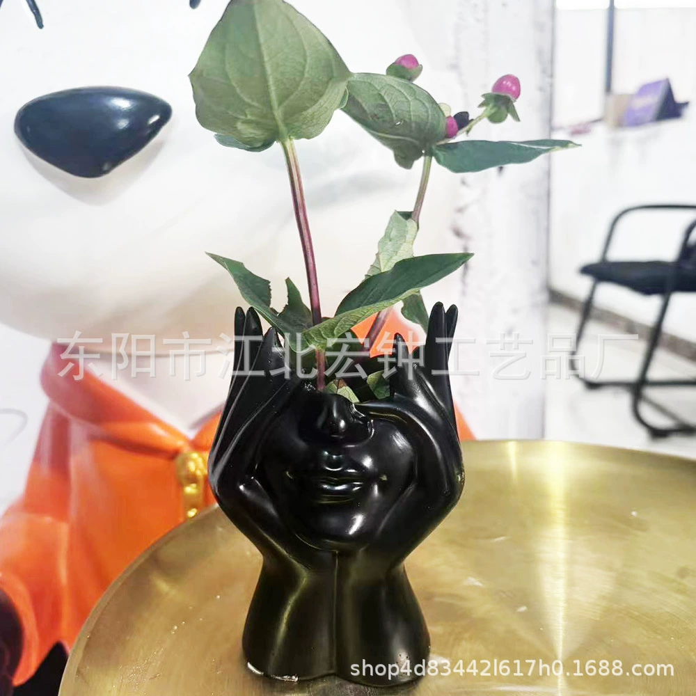 Трансграничная абстрактная смола статуя ваза светлая экстравагантная художественная ваза декоративная сушеная цветочная втулка для внутренних и наружных цветочных горшков