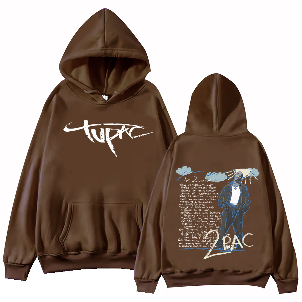 Tupac Shakur 2pac Hoodie Harajuku Hip Hop Pullover Tops Swe