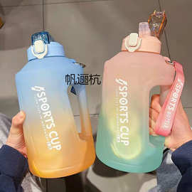 水杯容量吸管塑料杯高颜值吨吨桶随手杯运动健身水壶萍润