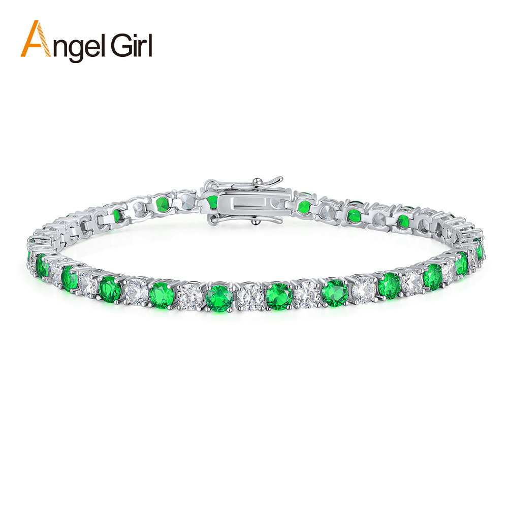 tennis copper fashionable design bracelet with zircon