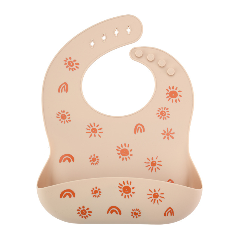Babero de Silicona para Bebé de Silicona Alimentaria, Impermeable, Resistente a Manchas, para Alimentación Infantil
