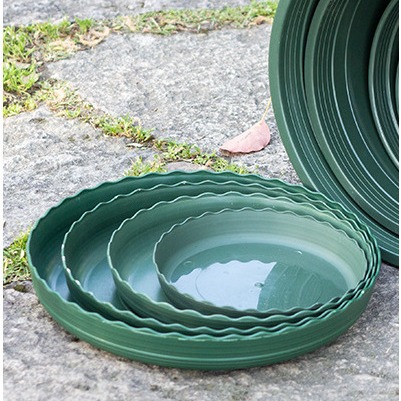 Bandeja de Cuenca de galón de fábrica redonda de encaje verde engrosada multi-especificación bandeja de Cuenca de galón de plástico al por mayor image 3