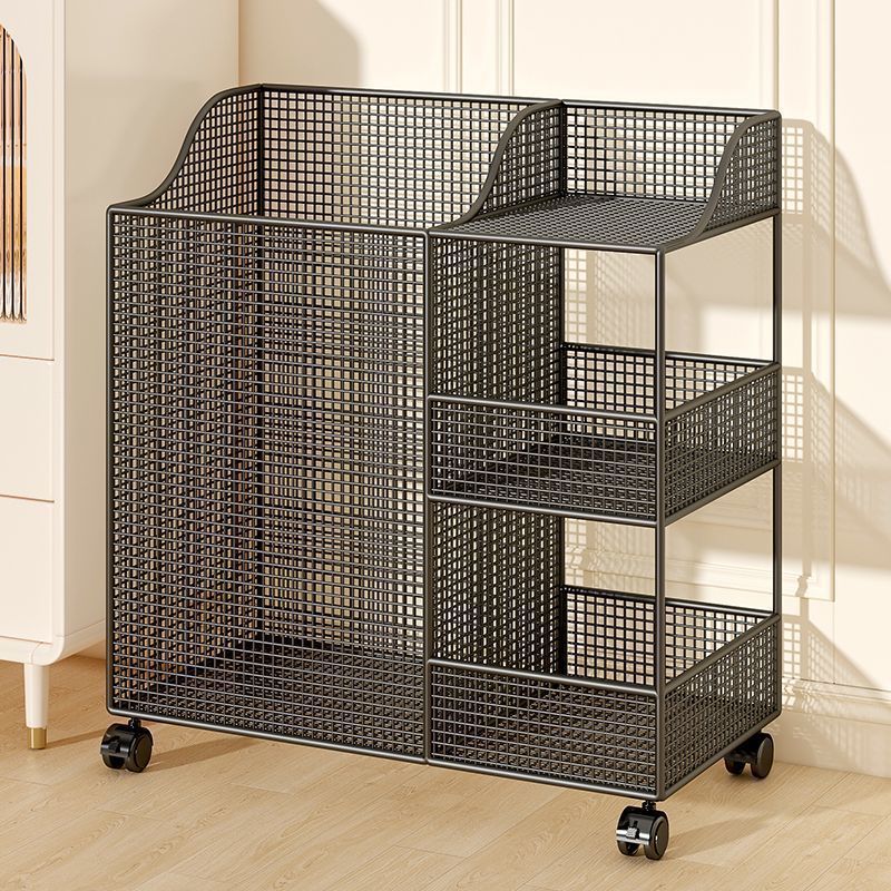 Household Large-Capacity Fitness Equipment Basketball Yoga Mat Multi-Functional Movable Floor-Standing Storage Rack with Wheeled Trolley