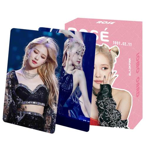 A total of 55 BP pink ink peripheral lomo cards, postcards, genuine size small cards, full member album