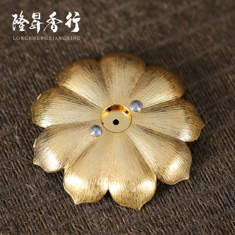 莲花香插 珐琅彩莲花香炉线香插小莲花三宝香座葫芦插批发|undefined
